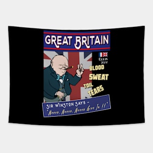 Great Britain - Olympics 2024 - Winston Churchill (dark variant) Tapestry