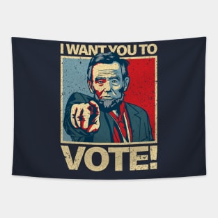 Abraham Lincoln Vote! Tapestry