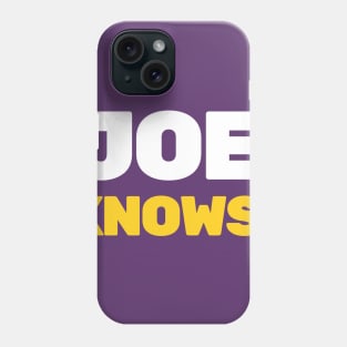 Joe Burrow 'Joe Knows.' LSU Tee Phone Case