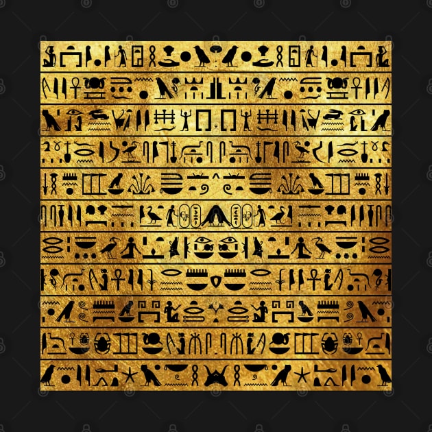 Gold and Black Hieroglyphics Mask by CRWPROD