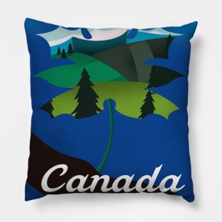 Canadian travel poster. Pillow