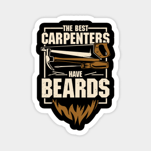 Carpentry Beard Bearded Carpenter Gift Magnet