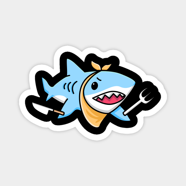 Hungry shark Magnet by BarnawiMT