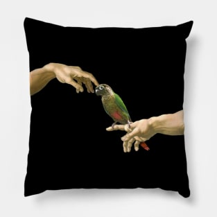 Michelangelo's Green Cheeked Conure Pillow