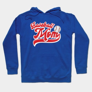 Baseball Mom Hoodie With Lace up Front and Baseball Laces on 