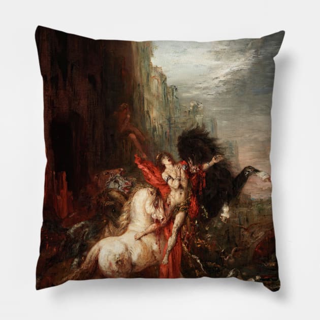 Diomedes Devoured by His Horses by Gustave Moreau Pillow by Classic Art Stall