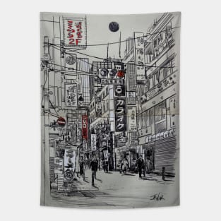 Tokyo street moment Tapestry