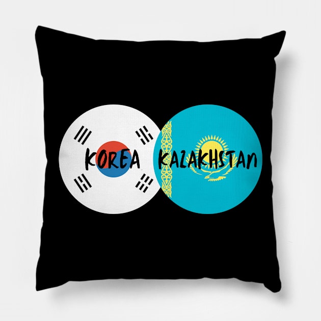 Korean Kazakh - Korea, Kazakhstan Pillow by The Korean Rage