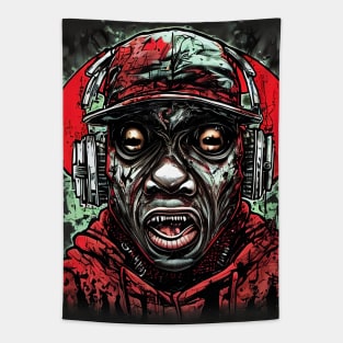 Hip hop head Horror art style Tapestry