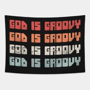 God Is Groovy | Vintage 70s Christian Tapestry