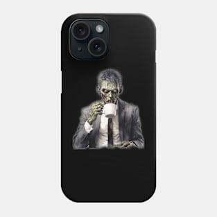 Zombie Drinking Coffee Phone Case