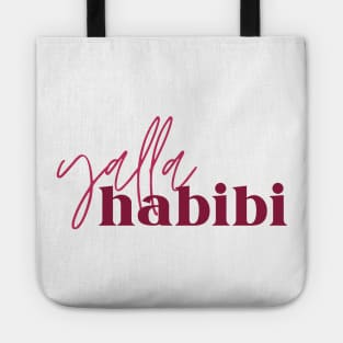 yalla habibi - two fonts Tote