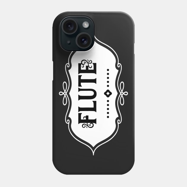 White Flute Emblem Phone Case by Barthol Graphics