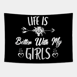 Mom Daughter Life Is Better With My Floral Flowers Tapestry