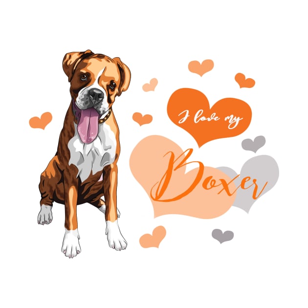 I love my Boxer (fawn)! Especially for Boxer dog owners! by rs-designs