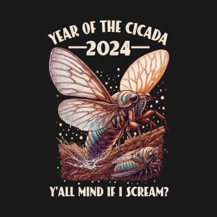 Entomology Cicada Year Of The Cicada 2024 Brood Cicada Lover T-Shirt