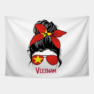 Vietnamese  Girl, Vietnamese  girlfriend, Vietnam Messy bun Tapestry