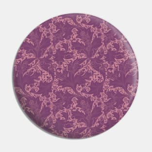 William Morris Wallflower Pattern Mauve Underwater Pin