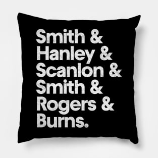 Classic The Fall Line-Up Names List Design Pillow