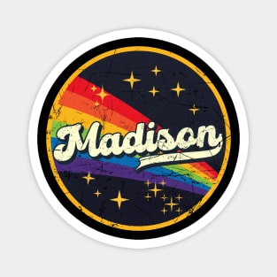 Madison // Rainbow In Space Vintage Grunge-Style Magnet