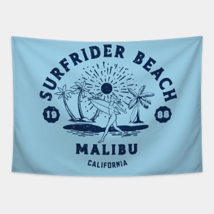 Vintage Surfrider Beach Surfing // Retro California Beach Malibu 1988 Tapestry