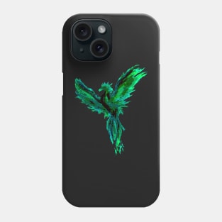 Green Posterized Pheonix Phone Case