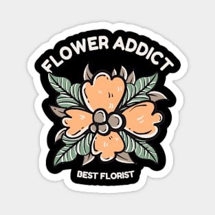 Flower addict illustration Magnet