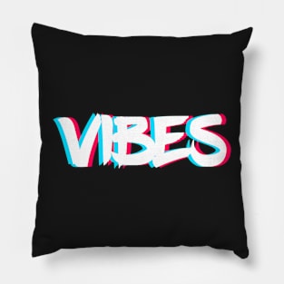 Vibes Glitched Graffiti 2 Pillow