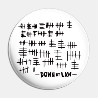 Down by Law Tribute - Cinematic Tally Marks Design - Jim Jarmusch Cult Movie Pin