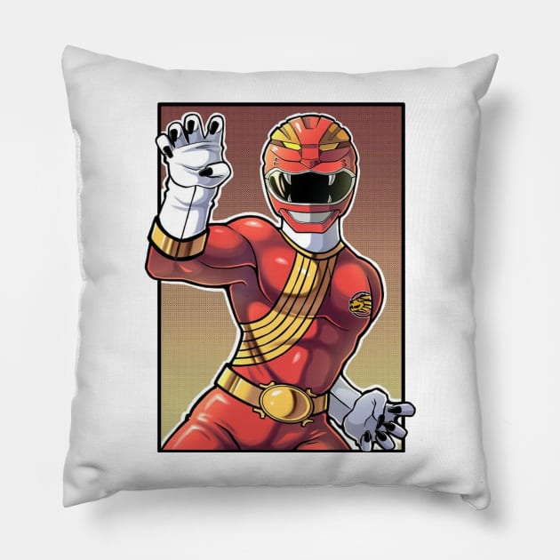 red ranger Pillow by fancy ghost