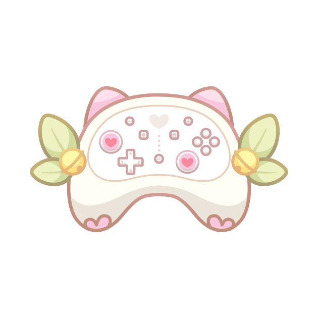 Cute Cozy Pink Gaming Console Cat Ears Controller by cSprinkleArt