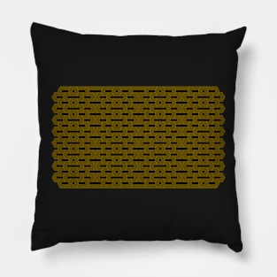 Art Deco Black and Gold Pattern Pillow