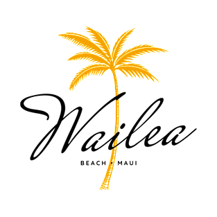 Wailea Beach, Maui Minimal Vintage Style Beachwear T-Shirt