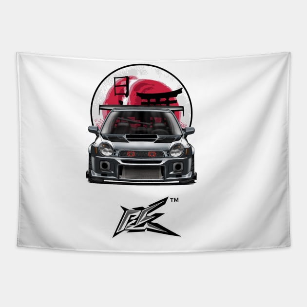 SUBARU IMPREZA WRX GC8 BUGEYE gray Tapestry by naquash