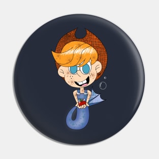 Apple Farmer Boy Mermaid Pin