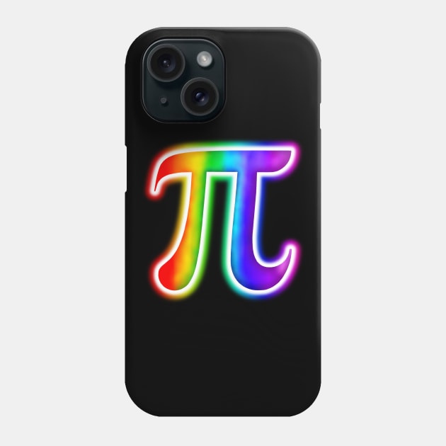 Glowing Rainbow Pi Symbol Phone Case by Art by Deborah Camp