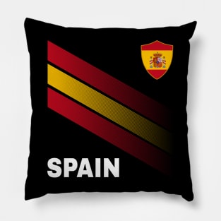 Vintage Spain Sunflower Flag Spain Soccer Lover Pillow