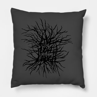 Live Love Laugh Metal - Black on Turquoise Pillow