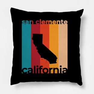 San Clemente California Retro Pillow