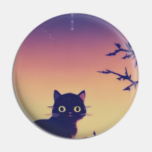 Midnight Feline Pin