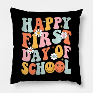 Happy First Day Of School Teachers Kids Back To School Pillow