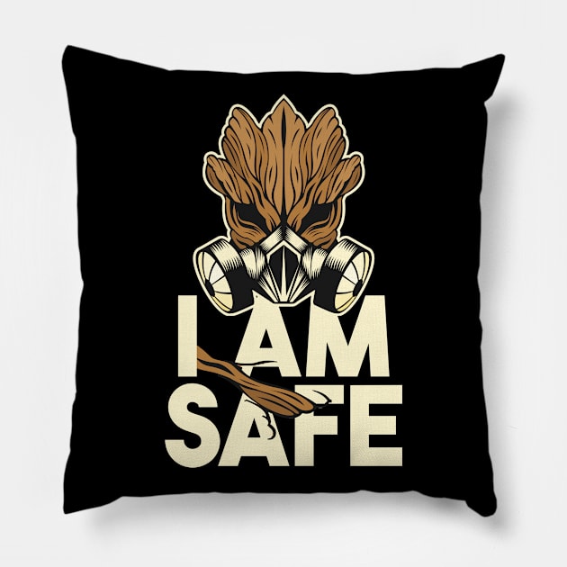 I am safe Pillow by shippingdragons