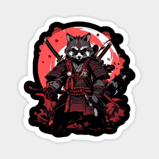 samurai raccoon Magnet