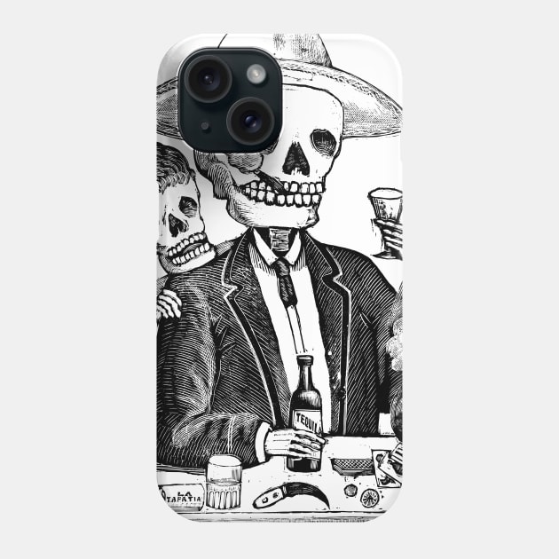 Tequila Skeleton Phone Case by Tamie