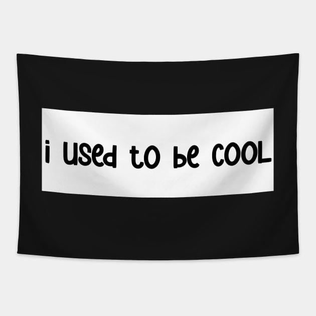 i used to be cool bumper sticker Tapestry by karmadogg