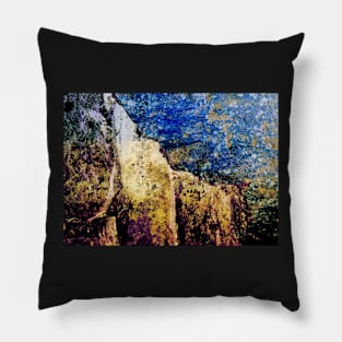 Cliff (digital abstract) Pillow