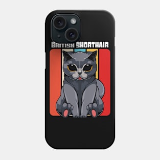 British Shorthair - Cute Retro Style Kawaii Cat Phone Case