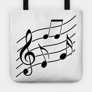 Music notes design Tote