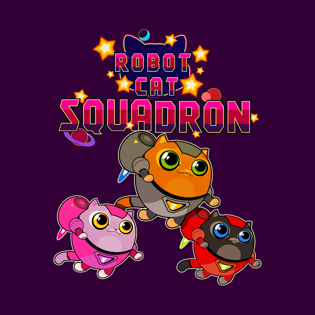 Robot Cat Squadron by todd3point0