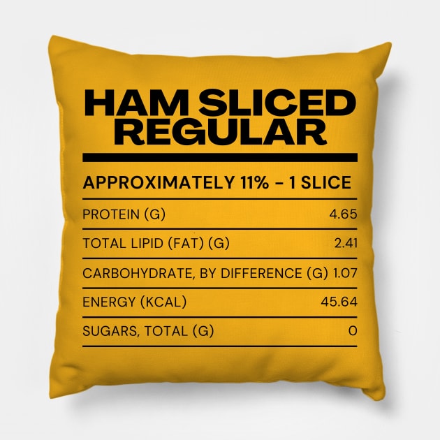 Ham Nutrition Facts Matching Family Thanksgiving Apparel Pillow by click2print